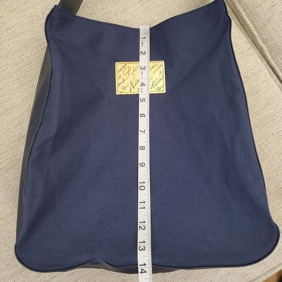 Nina Ricci Vintage Canvas Tote Bag in Navy - Picture 12 of 13